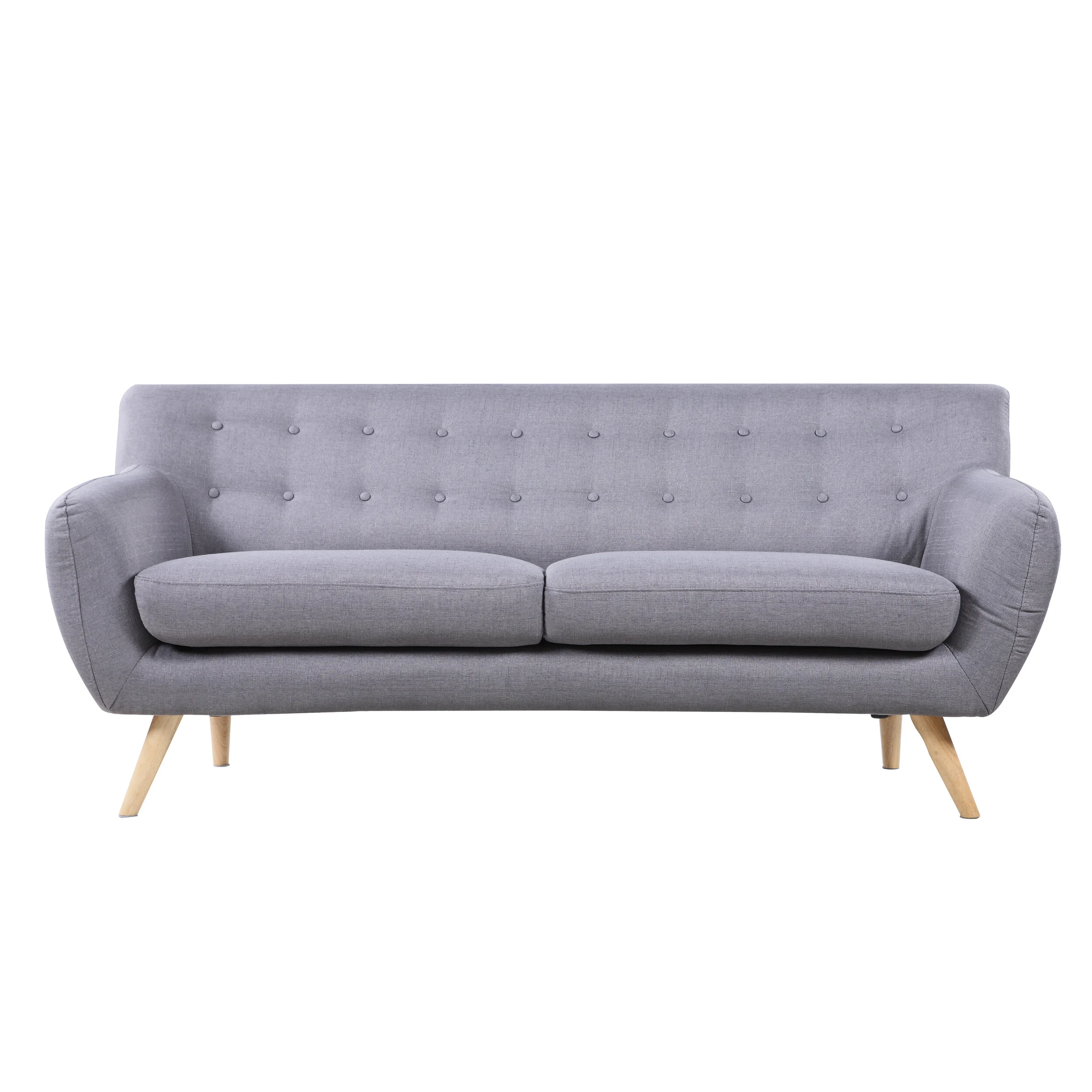 Light grey deals mid century sofa